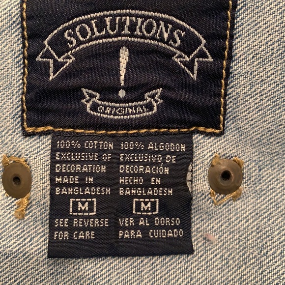Vintage Solutions! Original Light Wash Denim Vest - Picture 4 of 6